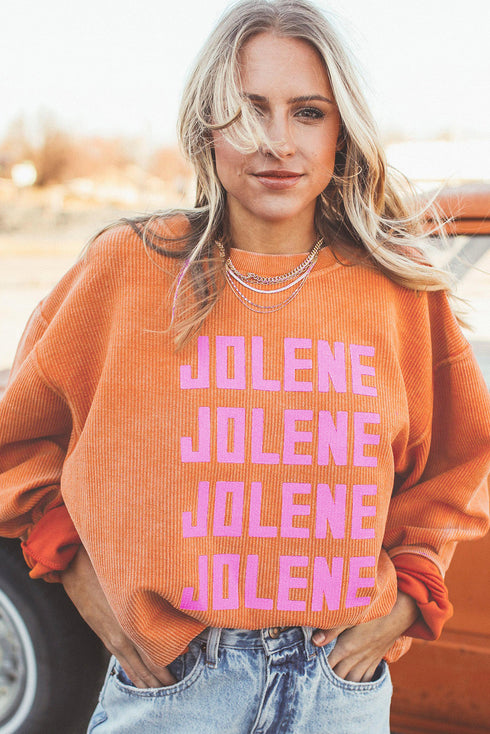 Ribbed Corduroy Oversized Sweatshirt
